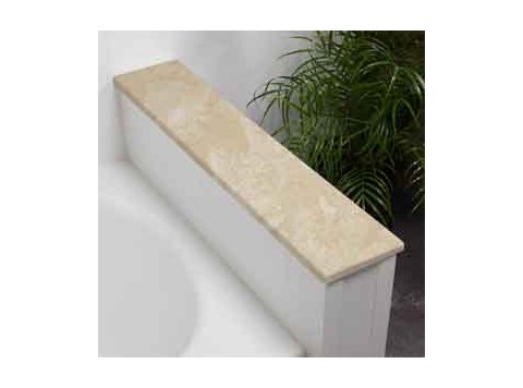 Knee Wall Cap, Acrylic (3/4 X 6 X 40), White Travertine