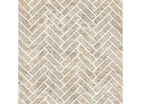 Imp/Herringbone 60X103 W/ 4 Special Bends Bianco Travertine
