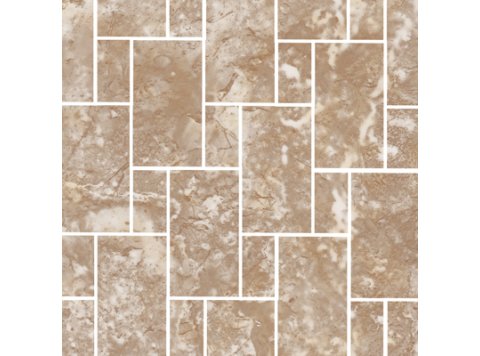 LE/Hopscotch Back Wall W/ 2 Special Bends Sandalwood