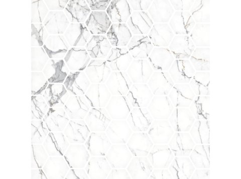 Rvl/6 Inch Hexagonal 40X103 W/ 1 Special Bend Calcutta Marble