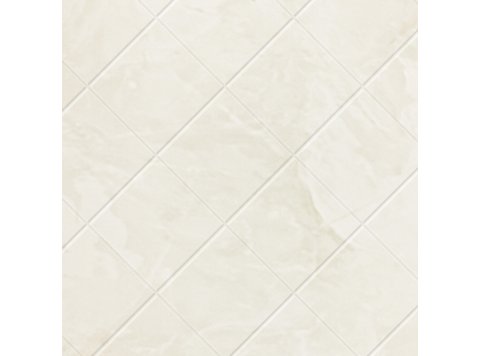 60X98 Sim-Tile Diamond Silver/White Marble