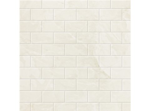 36X98 Subway Tile Silver/White Marble