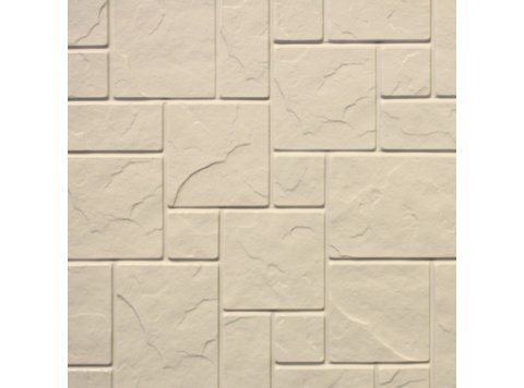 Piazza Sim-Tile Back Wall, Biscuit
