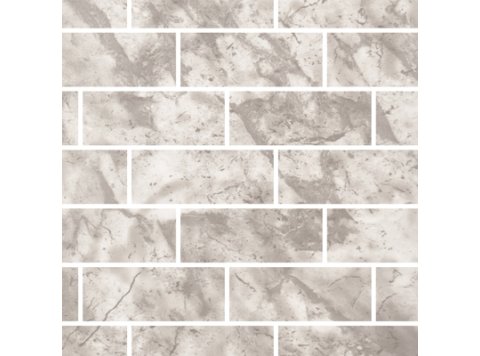LE/6x15 Bayview Back Wall W/ 2 Special Bends Arctic Ice