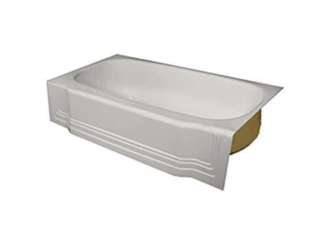 Spray Foam Bathtub Classic Skirt 62 x 31 x 13, Gray, Right Hand
