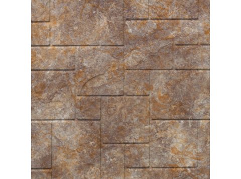 Piazza Sim-Tile Back Wall, Canyon Rock