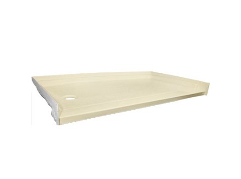 Low-Barrier 60 X 30 Shower Base, Left-Hand, Almond