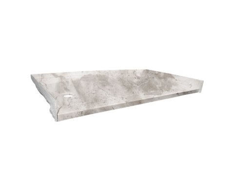Low-Barrier 60 X 30 Shower Base, Left-Hand, Arctic Ice
