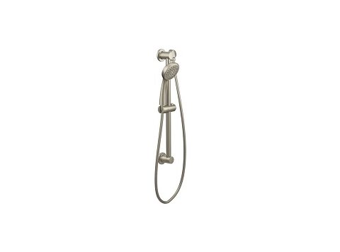 Moen 3868Ep Eco Performance One-Function Handshower, 1.75 Gpm, Slide Bar & Elbow, Brushed Nickel