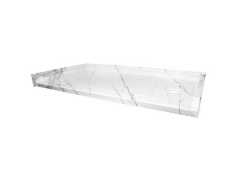 Low-Barrier 60 X 30 Shower Base, Right-Hand, Calcutta Marble