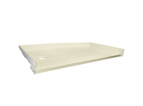 Low-Barrier 60 X 32 Shower Base, Left-Hand, Biscuit