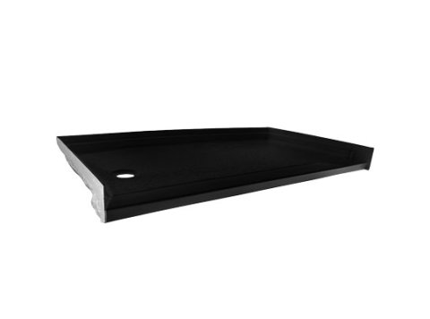 Low-Barrier 60 X 32 Shower Base, Left-Hand, Black