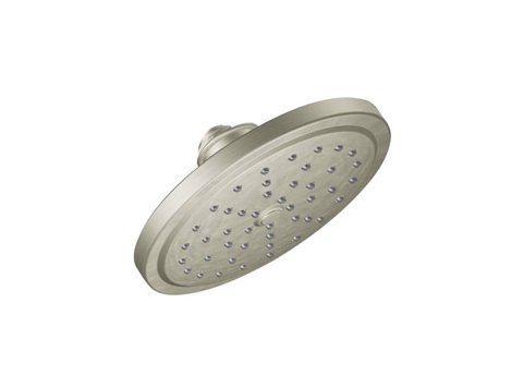 Moen Fina One Function 7 Diameter Rain Shower Showerhead Eco-Performance S176Ep, Brushed Nickel