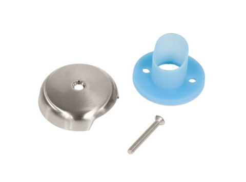 Overflow Gasket With Plate And Drain Plate Screw, Brushed Nickel