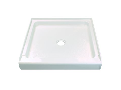 32x32x3.5 Center Drain, White