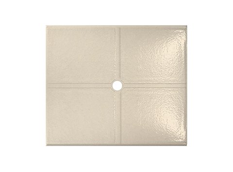Flat Shower Floor 47x59 w/ Drain Channels, Biscuit