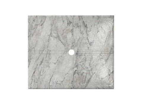 Flat Shower Floor 47x59 W/ Drain Channels, Lightning