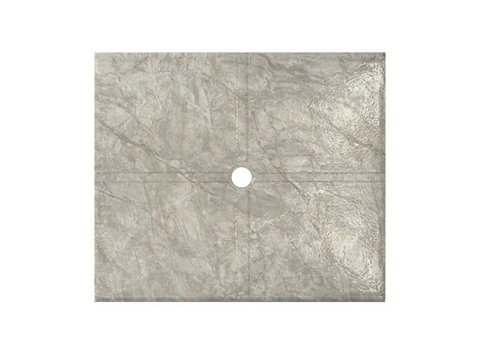 Flat Shower Floor 47x59 w/ Drain Channels, Napoli Marble