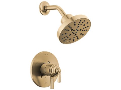 Saylor Two Handle Multi Function Shower Faucet in Brilliance Champagne Bronze (Trim Only)