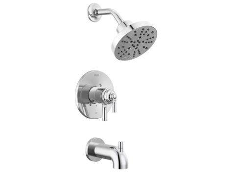 Saylor Two Handle Multi Function Bathtub & Shower Faucet in Chrome (Trim Only)