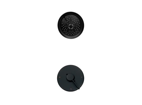 Liquid Accent Seville Shower Trim and Valve in Matte Black