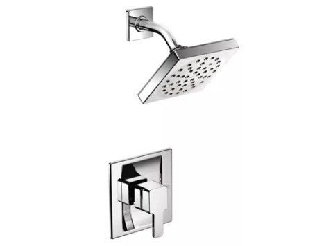 90 Degree One Handle Single Function Shower Faucet in Chrome (Trim Only) 2.5 GPM