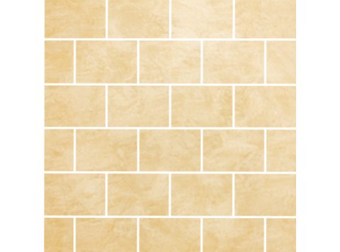 Imp/Cobblestone 40X98.5 W/ 2 Special Bends White Travertine