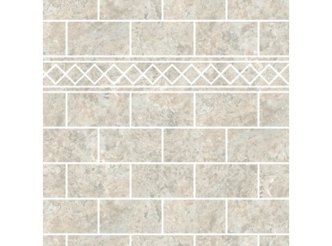 Imp/Flagstone 65X98.5 W/ 4 Special Bends San Michele Travertine