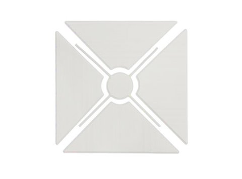 Safety Soft Seating & Flooring Small Shower Base, 20 inch x 20 inch, Center Drain, Off White