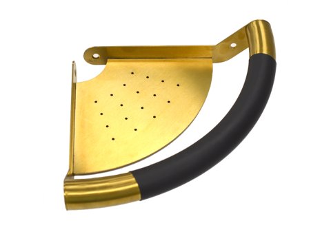ErgoCorner Grab Bar/Shelf, Brushed Gold
