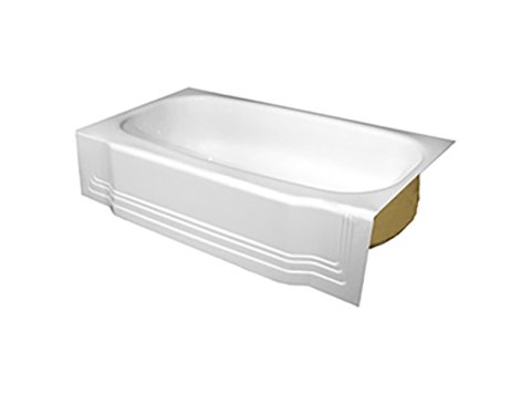 Spray Foam Bathtub Classic Skirt 60 x 30.5 x 13, White, Right Hand