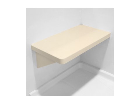 Biscuit LH Bench Shower Seat, Bracket & Supertach