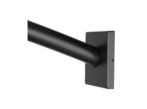 Moen Triva 59 inch Wall Mount Curved Shower Rod in Matte Black
