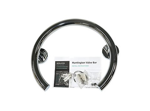 Liquid Accents Valve Grab Bar, Chrome, 1-1/4 In Diameter X 18 Gauge, .048