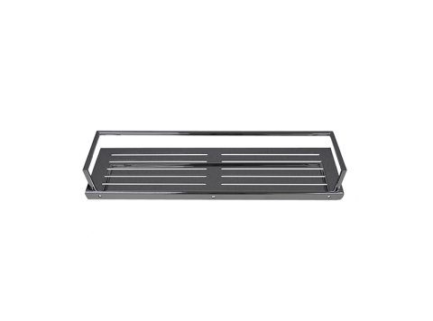 Liquid Accents 18 In Rectangle Slotted Shelf, Chrome