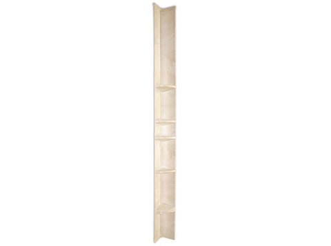 Tower Caddy, 4 Shelf w/Shaving Stand Silver/White Marble