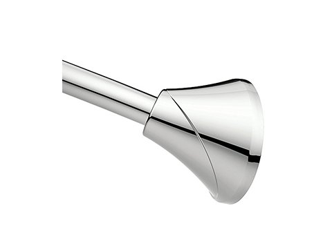 Moen Iso 57-60 inch Adjustable Tension Curved Shower Rod, Polished Chrome