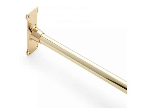 D-Style Fixed Shower Rod 60 X 27 Polished Brass