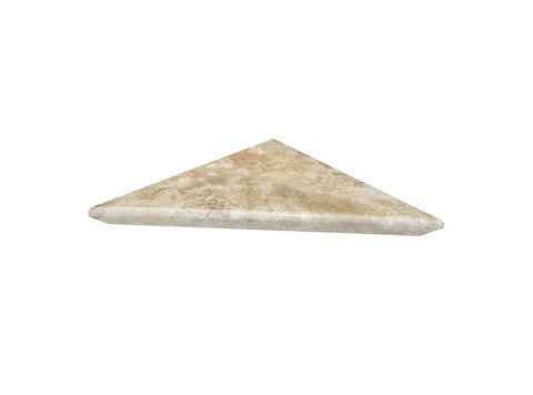 Single Tier Corner Shelf Bianco Travertine
