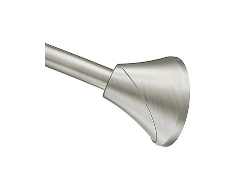 Moen Iso 57-60 inch Adjustable Tension Curved Rod, Brushed Nickel