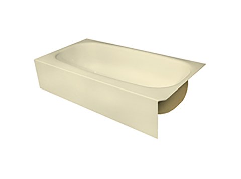 Spray Foam Bathtub Straight Skirt 65 x 32 x 17, Almond, Right Hand