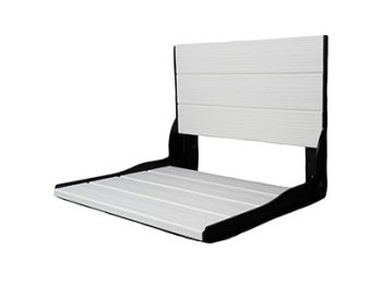 Liquid Accents Composite Seat, Matte Black Frame with White Seating