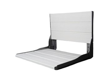 Liquid Accents Composite Seat, Silver Frame with White Seating