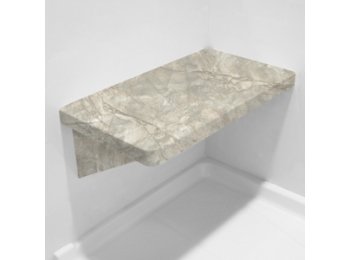 Napoli Marble LH Bench Shower Seat, Bracket & Supertach