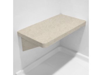 Roman Stone LH Bench Shower Seat, Bracket & Supertach