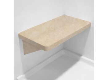 Travertine LH Bench Shower Seat, Bracket & Supertach