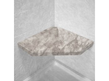 Arctic Ice Corner Hexagon Shower Seat, Bracket & Supertach