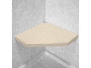 Biscuit Corner Hexagon Shower Seat, Bracket & Supertach