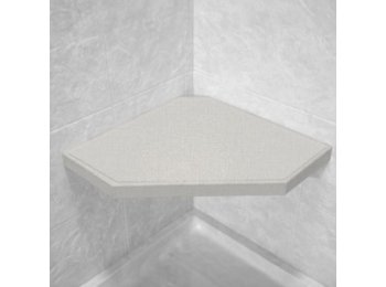Linen Corner Hexagon Shower Seat, Bracket & Supertach