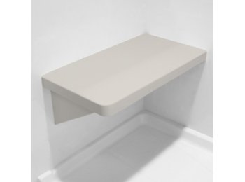 Gray LH Bench Shower Seat, Bracket & Supertach
